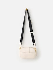 Oliver Bonas Cream Charlee Weave Crossbody Bag - Image 2 of 6