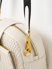 Oliver Bonas Cream Charlee Weave Crossbody Bag - Image 5 of 6