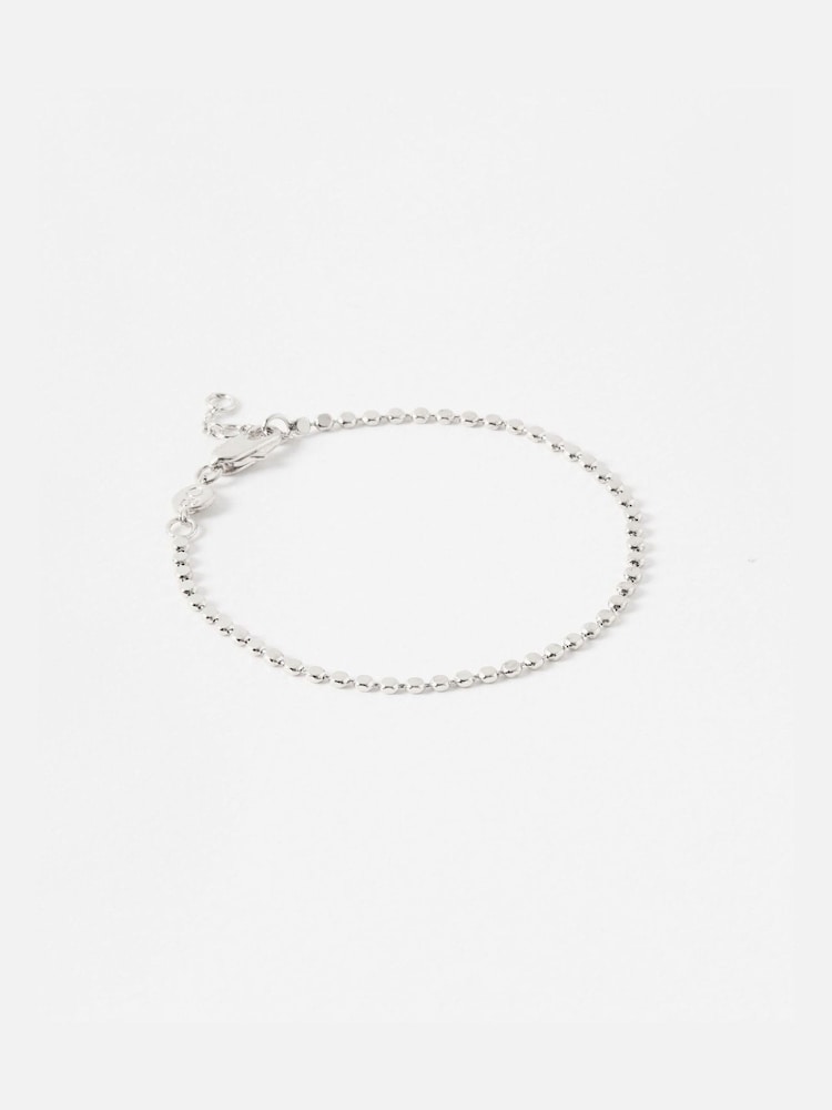 Oliver Bonas Silver Tone Demi Disc Silver Plated Chain Bracelet - Image 1 of 3