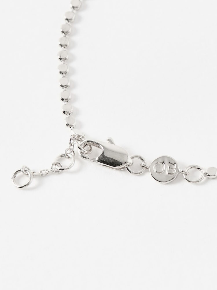 Oliver Bonas Silver Tone Demi Disc Silver Plated Chain Bracelet - Image 3 of 3