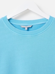 Oliver Bonas Blue 100% Cotton Short Sleeve Sweatshirt - Image 6 of 8