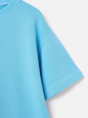 Oliver Bonas Blue 100% Cotton Short Sleeve Sweatshirt - Image 7 of 8