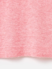 Oliver Bonas Pink Short Sleeve Knitted Shell Top - Image 8 of 8