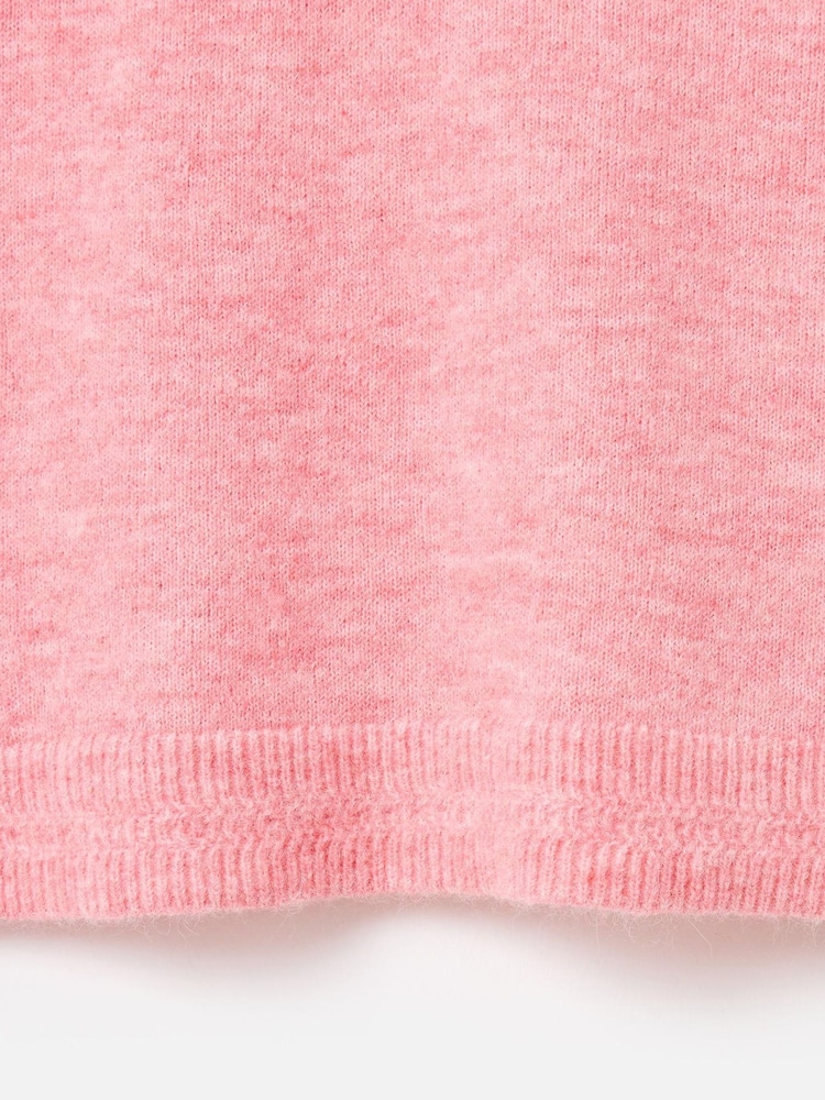Oliver Bonas Pink Short Sleeve Knitted Shell Top - Image 8 of 8