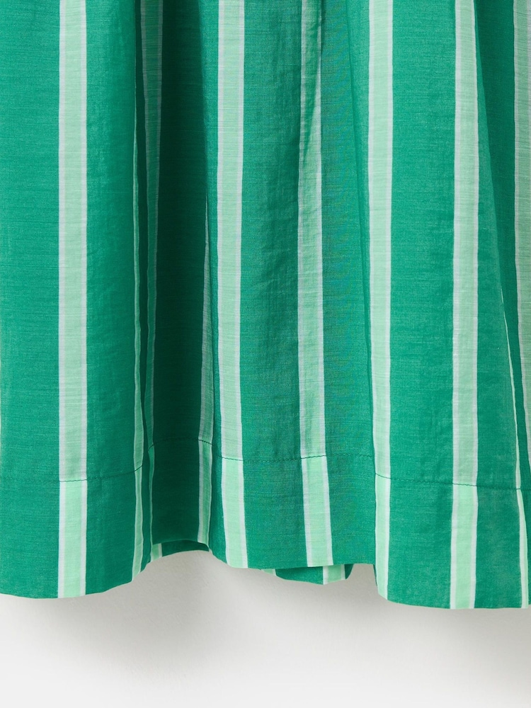 Oliver Bonas Green Striped V-Neck Mini Dress - Image 5 of 5 Oliver Bonas Green Striped V-Neck Mini Dress - Image 5 of 5