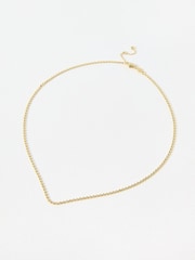 Oliver Bonas Gold Tone Demi Disc Gold Plated Chain Necklace - Image 1 of 3