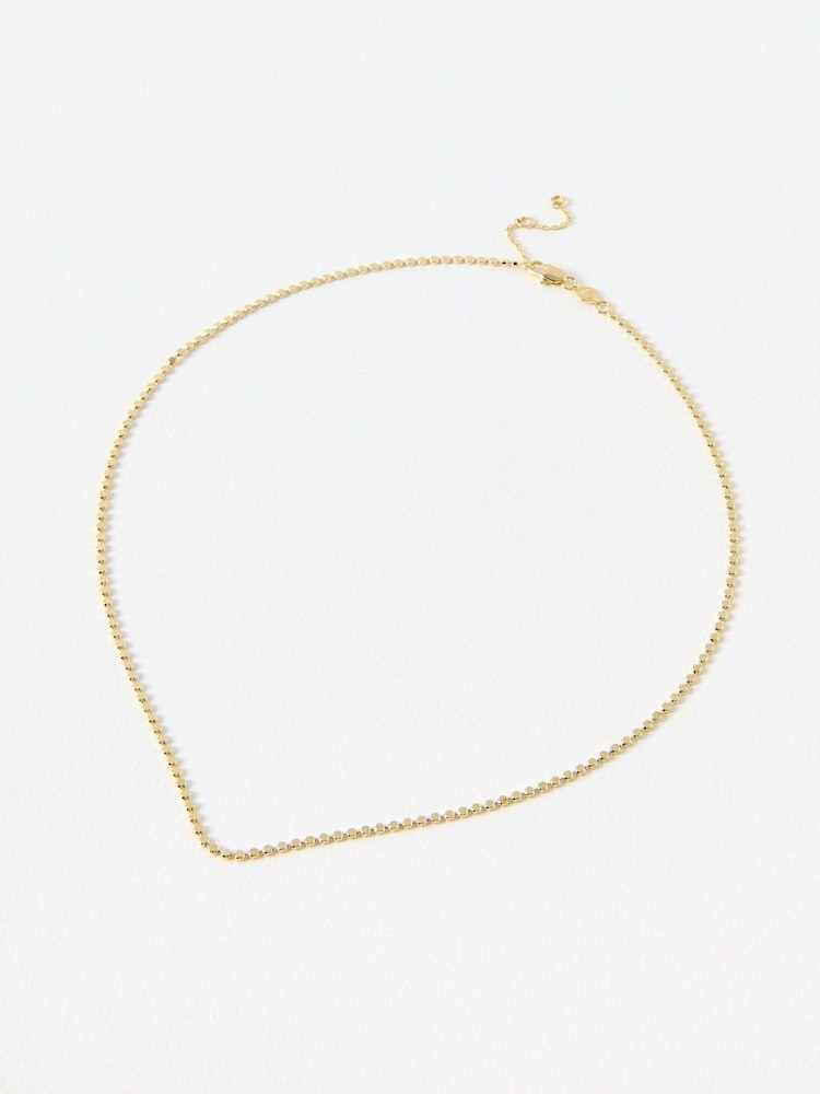 Oliver Bonas Gold Tone Demi Disc Gold Plated Chain Necklace - Image 1 of 3