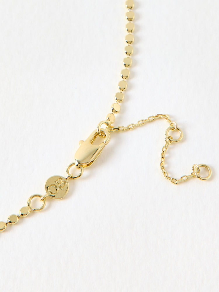 Oliver Bonas Gold Tone Demi Disc Gold Plated Chain Necklace - Image 3 of 3
