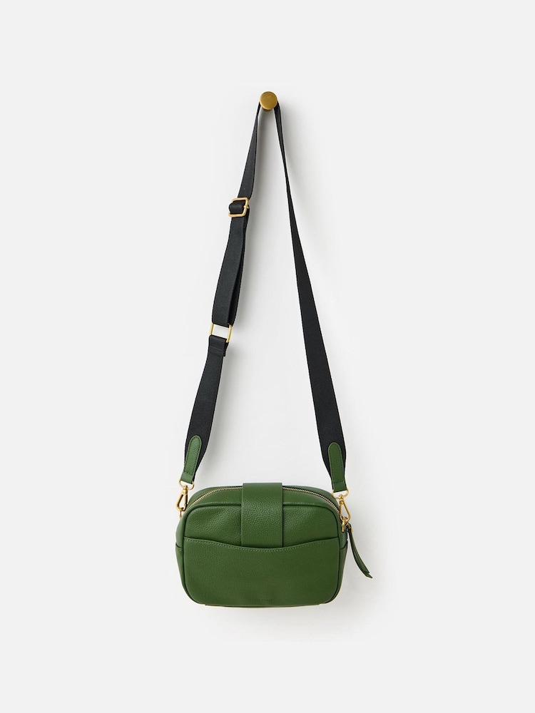 Oliver Bonas Green Charlee Weave Crossbody Bag - Image 2 of 6