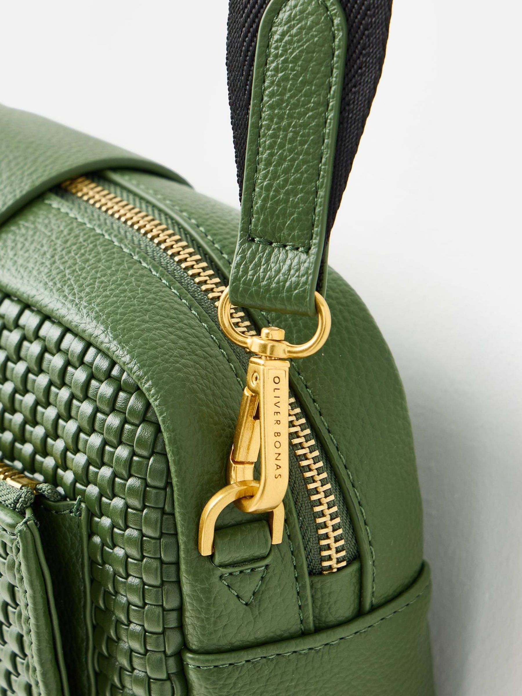 Buy Oliver Bonas Green Charlee Weave Crossbody Bag from Next USA