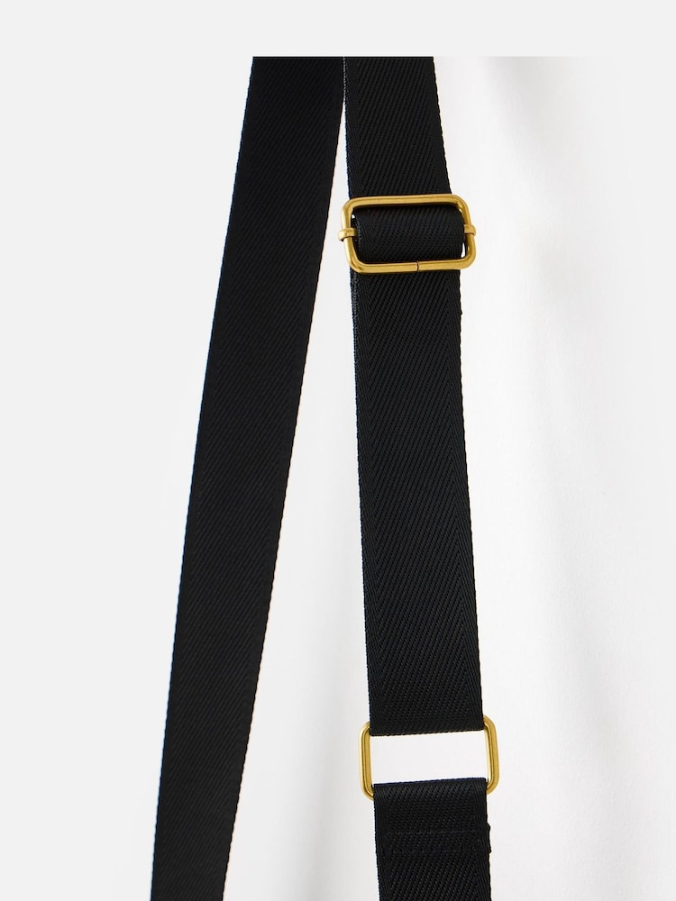 Oliver Bonas Green Charlee Weave Crossbody Bag - Image 6 of 6