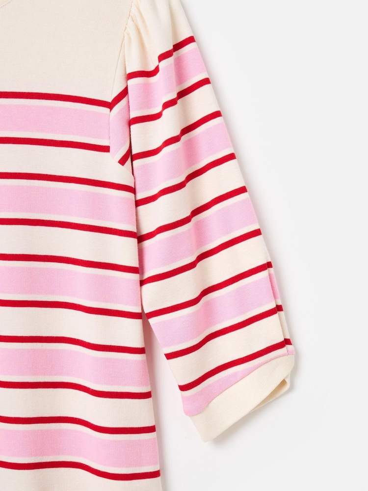 Oliver Bonas Pink Striped Jersey T-Shirt - Image 6 of 7