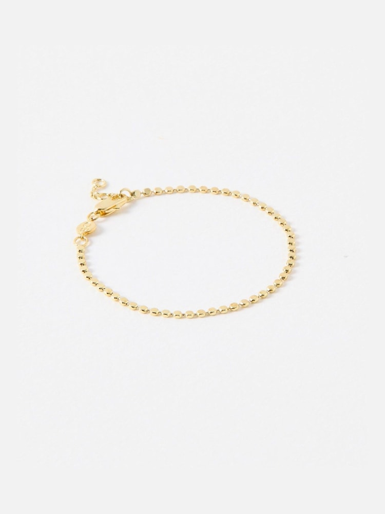 Oliver Bonas Gold Plated Demi Disc Chain Bracelet - Image 1 of 3 Oliver Bonas Gold Plated Demi Disc Chain Bracelet - Image 1 of 3