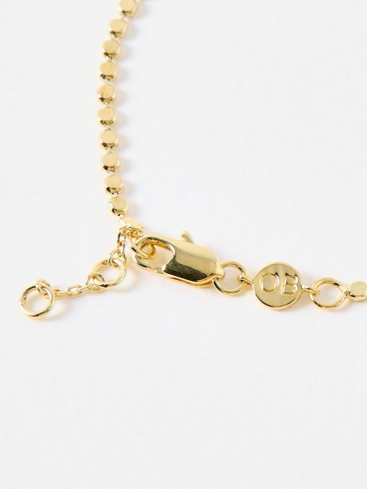 Oliver Bonas Gold Plated Demi Disc Chain Bracelet - Image 3 of 3 Oliver Bonas Gold Plated Demi Disc Chain Bracelet - Image 3 of 3