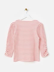 Oliver Bonas Red Striped Square Neck Ribbed Top - Image 4 of 8