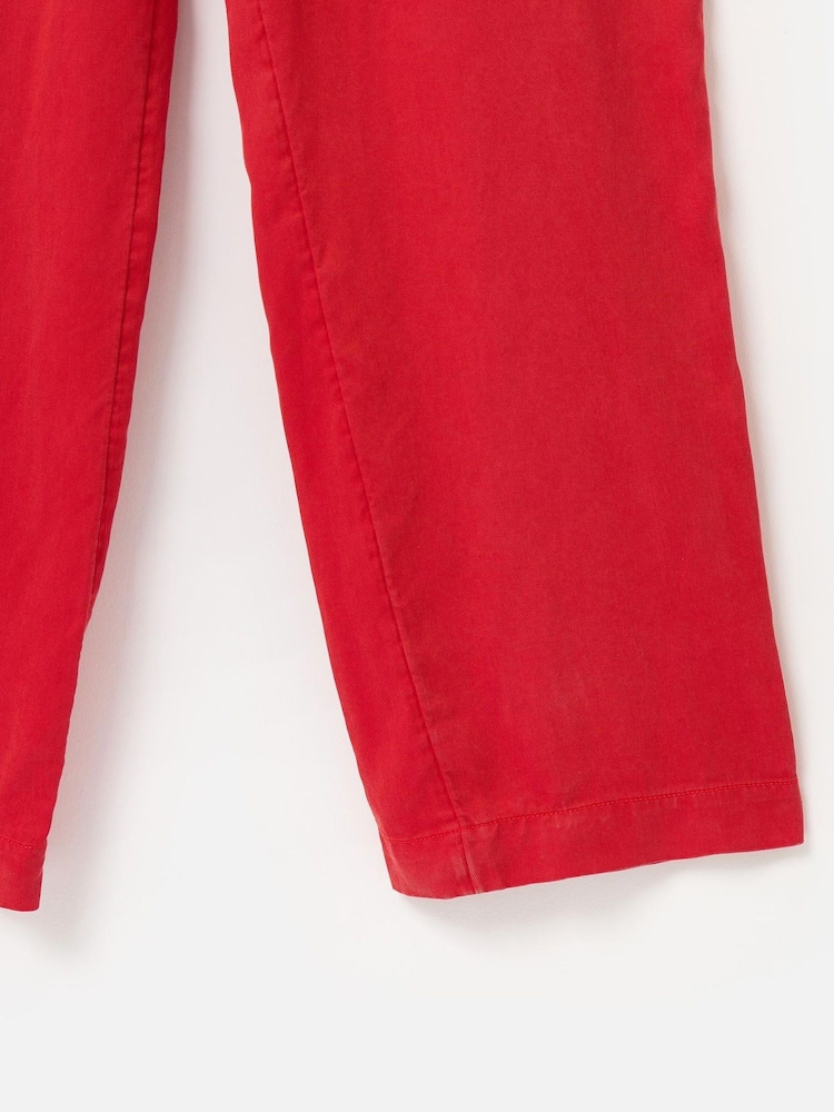 Oliver Bonas Red Collared Zip Up Short Sleeve Jumpsuit - Image 6 of 6
