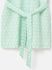 Oliver Bonas Green Floral Broderie Mini Shirt Dress - Image 5 of 5