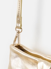Oliver Bonas Gold Metallic Bow Clutch Bag - Image 6 of 6