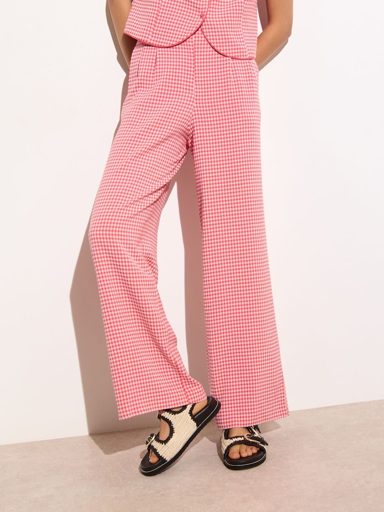 Oliver Bonas geruite broek met wijde pijpen - Image 3 of 8
