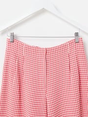 Oliver Bonas Red Gingham Wide Leg Trousers - Image 6 of 8