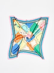 Oliver Bonas Multi Multicoloured Patched Tile Square Scarf - Image 3 of 5