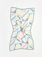 Oliver Bonas Pastel Abstract Shapes Lightweight Scarf - Image 2 of 4