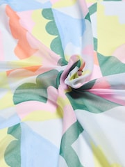 Oliver Bonas Pastel Abstract Shapes Lightweight Scarf - Image 3 of 4