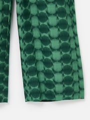 Oliver Bonas Green Geometric Circle V-Neck Tie Waist Jumpsuit - Image 5 of 5