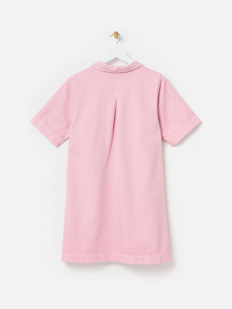 Buy Oliver Bonas Pink 100% Cotton Washed Denim Quarter Zip Mini Dress from  Next USA
