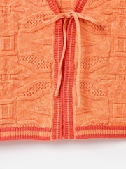 Oliver Bonas Red Textured Knitted Tie Waistcoat - Image 5 of 5
