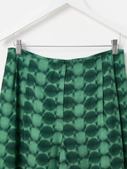 Oliver Bonas Green Geometric Circle Wide Leg Trousers - Image 2 of 5