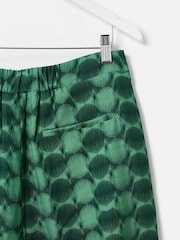 Oliver Bonas Green Geometric Circle Wide Leg Trousers - Image 4 of 5
