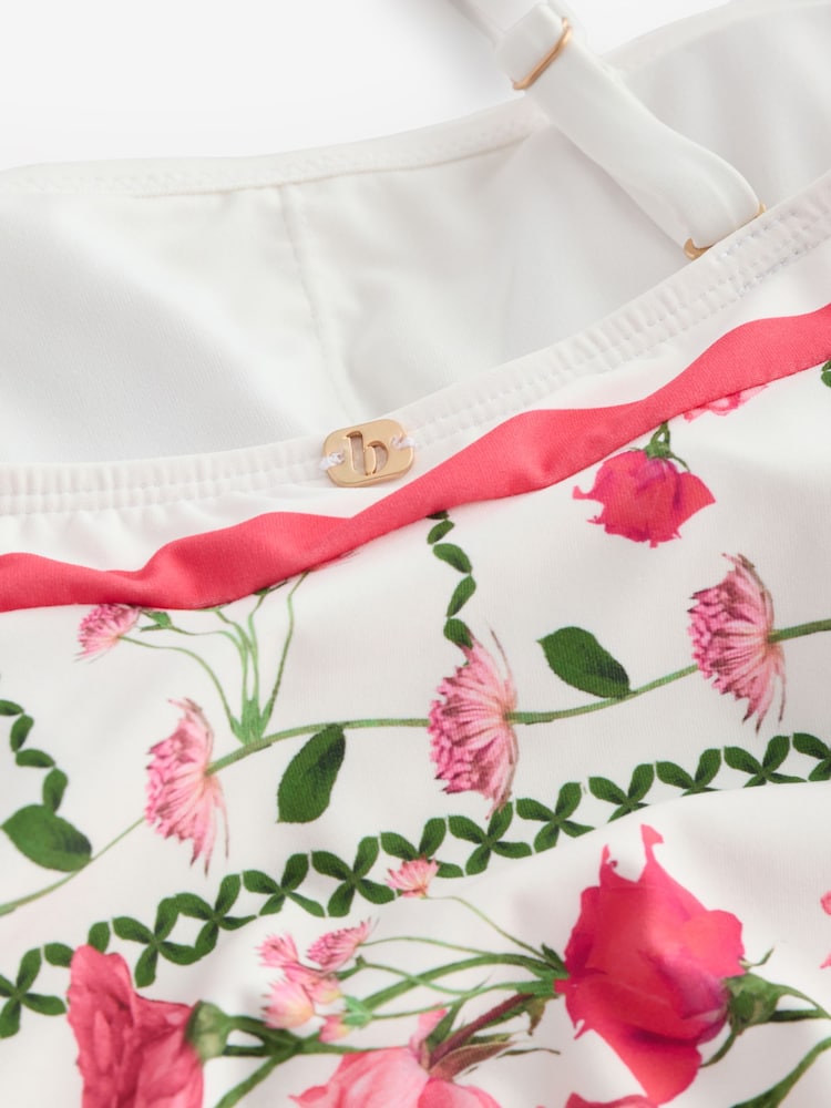 أبيض - بدلة سباحة من دون حمّالات للتحكم في البطن من B by Ted Baker - صورة 9 من 9
