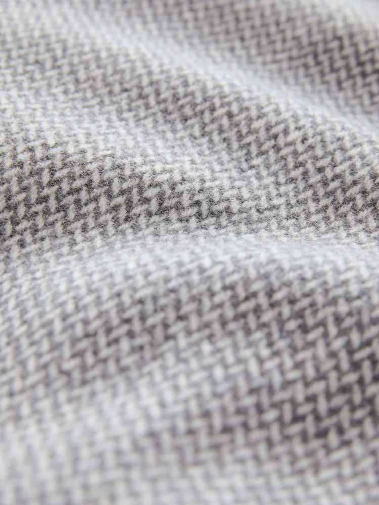 Light Grey Wool Blend Funnel Coat with Mock Gilet - Image 4 of 4 Light Grey Wool Blend Funnel Coat with Mock Gilet - Image 4 of 4