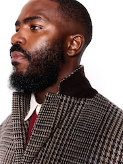 Brown Check Wool Blend Epsom Coat - Image 2 of 4