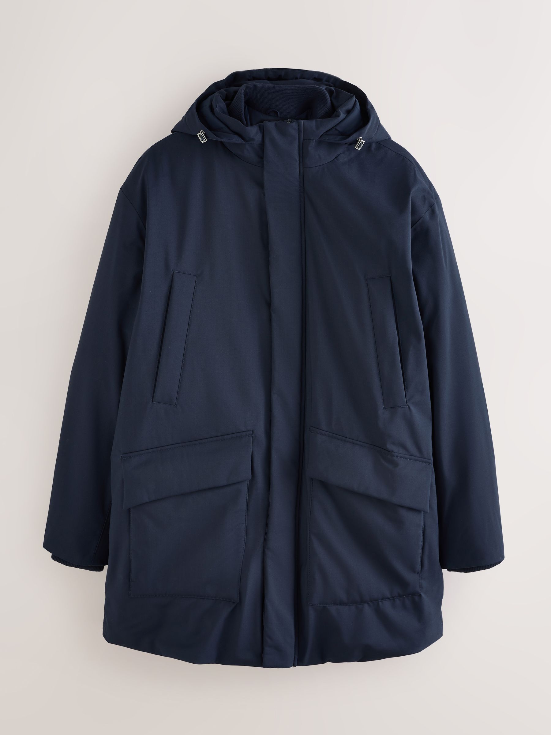 Buy Navy Waterproof 3M Thinsulate™ Hooded Wool Blend Parka from