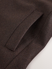 Marrón - Abrigo con tejido de lana de Epsom - Imagen 9 de 10