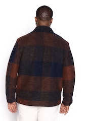 Naranja/azul marino - Wool Rich Italian Fabric Buffalo Check Jacket - Imagen 3 de 5