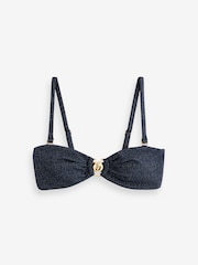 B by Ted Baker Textured Sparkle Bandeau Bikini Top - Image 5 of 7