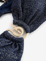 B by Ted Baker Textured Sparkle Bandeau Bikini Top - Image 6 of 7