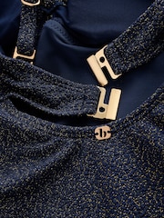 Tummy Control Textured Sparkle Bandeau Swimsuit - Image 7 of 7