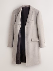 Cream Signature Soft Touch Wool Rich Epsom Coat - Image 10 of 12