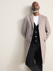 Cream Signature Soft Touch Wool Rich Epsom Coat - Image 4 of 12