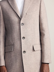 Cream Signature Soft Touch Wool Rich Epsom Coat - Image 6 of 12