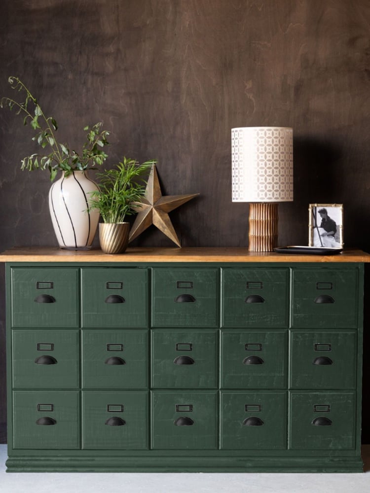 Rockett St George Green Large Apothecary Style Large Sideboard - Image 1 of 3