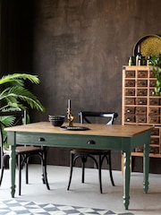 Rockett St George Green Apothecary Style 6 Seater 6 Seater Dining Table - Image 1 of 3