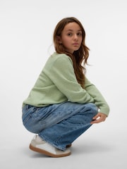 VERO MODA Green Girls Round Neck Soft Touch Knitted Jumper - Image 2 of 3