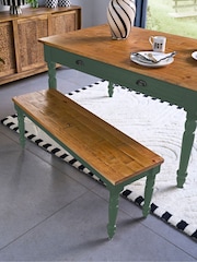 Rockett St George Green Apothecary Style Dining Bench - Image 1 of 4