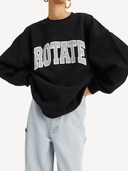Rotate Black Heavy Crewneck 100% Cotton Sweater - Image 3 of 5