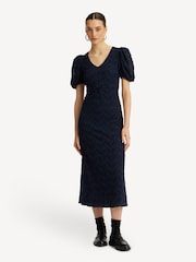 Rotate Blue Lace Puff Sleeve Dress - Image 1 of 6